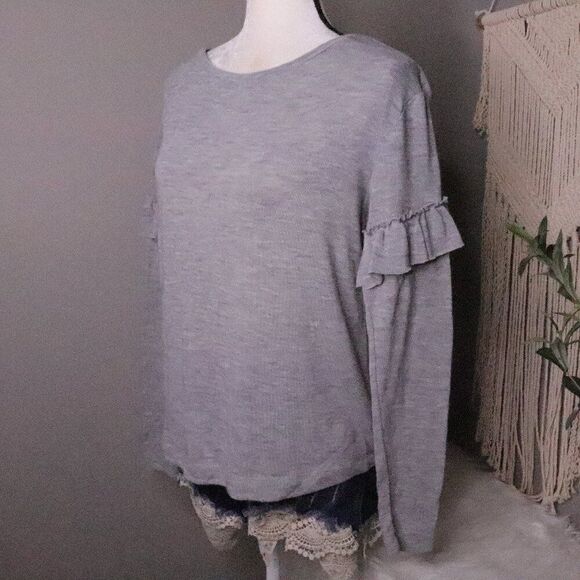 Philosophy | Ruffled Knit Sweater Small - Picture 1 of 7